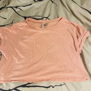 Light pink lounge crop top